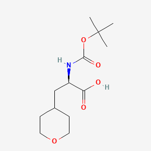 (2R)-2-[(2-methylpropan-2-yl)oxycarbonylamino]-3-(oxan-4-yl)propanoic acid CAS 1393524-16-7