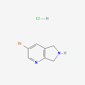 3-bromo-6,7-dihydro-5H-pyrrolo[3,4-b]pyridine;hydrochloride CAS 1394117-24-8