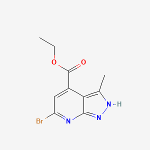 ethyl 6-bromo-3-methyl-2H-pyrazolo[3,4-b]pyridine-4-carboxylate CAS 1396779-99-9