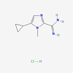 5-cyclopropyl-1-methylimidazole-2-carboximidamide;hydrochloride CAS 1403766-70-0