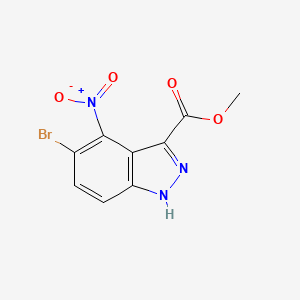 methyl 5-bromo-4-nitro-1H-indazole-3-carboxylate CAS 1403767-11-2