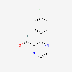3-(4-chlorophenyl)pyrazine-2-carbaldehyde CAS 1404373-80-3