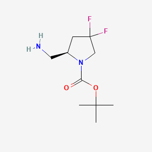 tert-butyl (2R)-2-(aminomethyl)-4,4-difluoropyrrolidine-1-carboxylate CAS 1407991-24-5