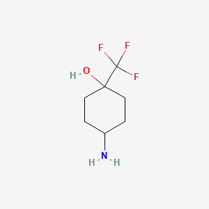 4-amino-1-(trifluoromethyl)cyclohexan-1-ol CAS 1408075-09-1
