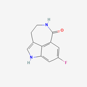 6-fluoro-3,10-diazatricyclo[6.4.1.04,13]trideca-1,4,6,8(13)-tetraen-9-one CAS 1408282-26-7