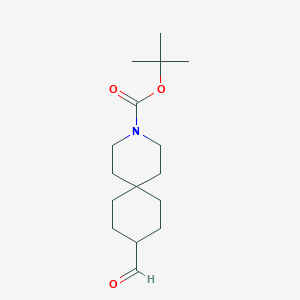 tert-butyl 9-formyl-3-azaspiro[5.5]undecane-3-carboxylate CAS 1416176-14-1