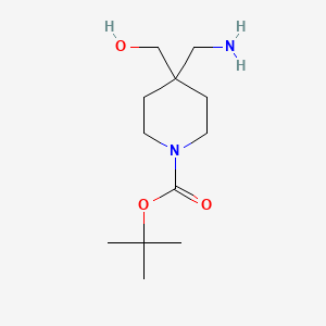 tert-butyl 4-(aminomethyl)-4-(hydroxymethyl)piperidine-1-carboxylate CAS 1416984-76-3