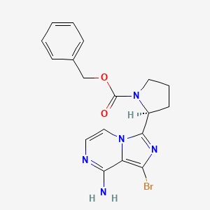 benzyl (2S)-2-(8-amino-1-bromoimidazo[1,5-a]pyrazin-3-yl)pyrrolidine-1-carboxylate CAS 1420478-88-1