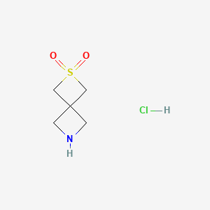 2lambda6-thia-6-azaspiro[3.3]heptane 2,2-dioxide;hydrochloride CAS 1427388-39-3