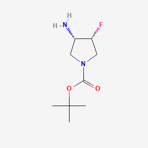 tert-butyl (3S,4R)-3-amino-4-fluoropyrrolidine-1-carboxylate CAS 1431720-86-3