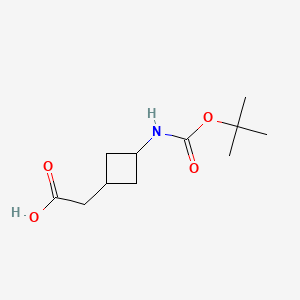 2-[3-[(2-methylpropan-2-yl)oxycarbonylamino]cyclobutyl]acetic acid CAS 1434141-68-0
