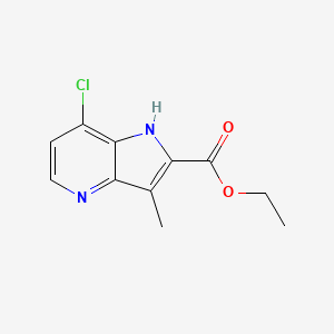 ethyl 7-chloro-3-methyl-1H-pyrrolo[3,2-b]pyridine-2-carboxylate CAS 1434141-73-7
