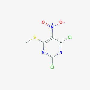 2,4-dichloro-6-methylsulfanyl-5-nitropyrimidine CAS 1451885-60-1