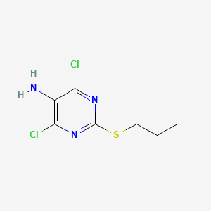 4,6-dichloro-2-propylsulfanylpyrimidin-5-amine CAS 145783-15-9