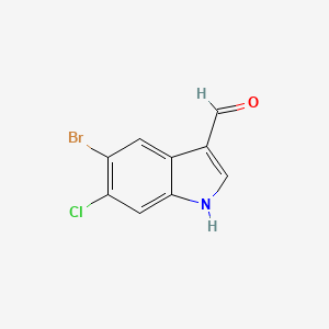 5-bromo-6-chloro-1H-indole-3-carbaldehyde CAS 1467059-87-5