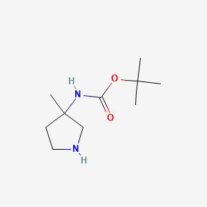tert-butyl N-(3-methylpyrrolidin-3-yl)carbamate CAS 147459-52-7