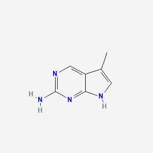 5-methyl-7H-pyrrolo[2,3-d]pyrimidin-2-amine CAS 1483583-54-5