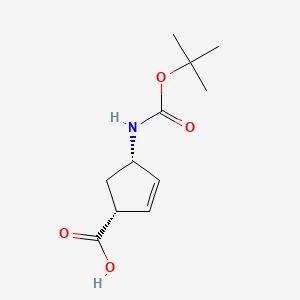 (1R,4S)-4-[(2-methylpropan-2-yl)oxycarbonylamino]cyclopent-2-ene-1-carboxylic acid CAS 151907-80-1