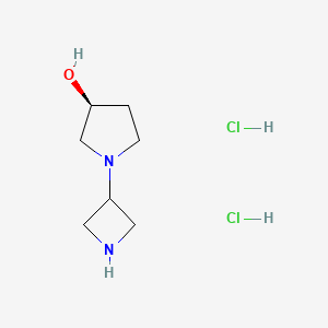 (3S)-1-(azetidin-3-yl)pyrrolidin-3-ol;dihydrochloride CAS 1523530-28-0