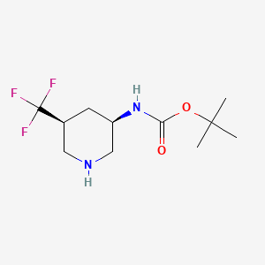tert-butyl N-[(3R,5S)-5-(trifluoromethyl)piperidin-3-yl]carbamate CAS 1523530-57-5