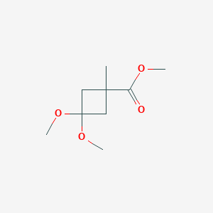 methyl 3,3-dimethoxy-1-methylcyclobutane-1-carboxylate CAS 1523570-99-1