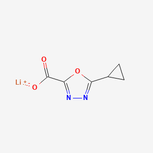 lithium 5-cyclopropyl-1,3,4-oxadiazole-2-carboxylate CAS 1523571-22-3