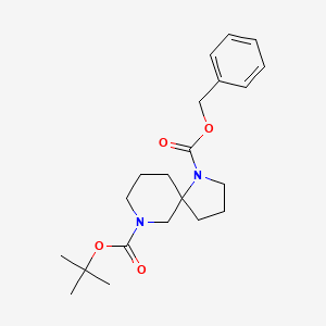 1-O-benzyl 9-O-tert-butyl 1,9-diazaspiro[4.5]decane-1,9-dicarboxylate CAS 1523571-86-9