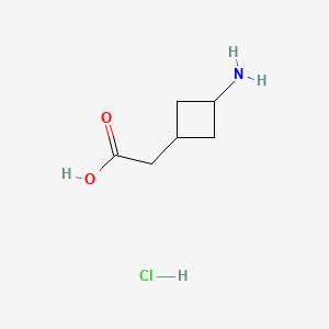 2-(3-aminocyclobutyl)acetic acid;hydrochloride CAS 1523571-91-6