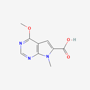 4-methoxy-7-methylpyrrolo[2,3-d]pyrimidine-6-carboxylic acid CAS 1523606-42-9