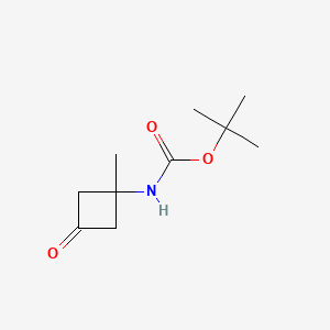 tert-butyl N-(1-methyl-3-oxocyclobutyl)carbamate CAS 1523617-99-3