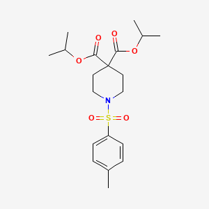 dipropan-2-yl 1-(4-methylphenyl)sulfonylpiperidine-4,4-dicarboxylate CAS 1523618-00-9
