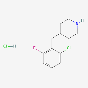 4-[(2-chloro-6-fluorophenyl)methyl]piperidine;hydrochloride CAS 1523618-16-7
