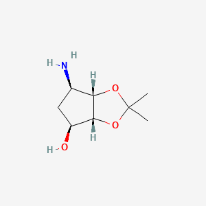 (3aR,4S,6R,6aS)-6-amino-2,2-dimethyl-4,5,6,6a-tetrahydro-3aH-cyclopenta[d][1,3]dioxol-4-ol CAS 155899-66-4