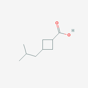 3-(2-methylpropyl)cyclobutane-1-carboxylic acid CAS 1608141-91-8