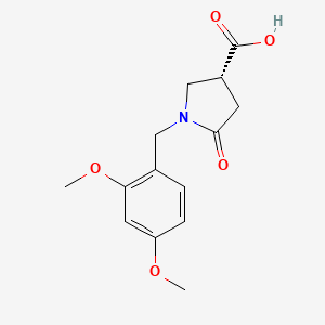 (3R)-1-[(2,4-dimethoxyphenyl)methyl]-5-oxopyrrolidine-3-carboxylic acid CAS 1629681-80-6