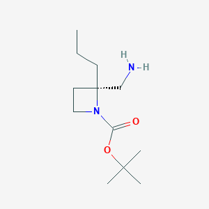 tert-butyl (2R)-2-(aminomethyl)-2-propylazetidine-1-carboxylate CAS 1630815-43-8