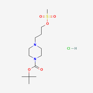 tert-butyl 4-(3-methylsulfonyloxypropyl)piperazine-1-carboxylate;hydrochloride CAS 1630906-98-7