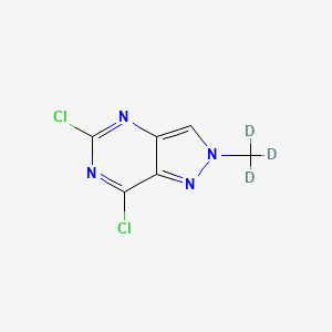 5,7-dichloro-2-(trideuteriomethyl)pyrazolo[4,3-d]pyrimidine CAS 1630907-06-0