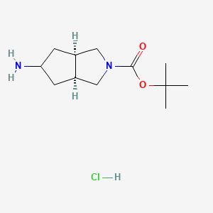 tert-butyl (3aS,6aR)-5-amino-3,3a,4,5,6,6a-hexahydro-1H-cyclopenta[c]pyrrole-2-carboxylate;hydrochloride CAS 1630907-13-9