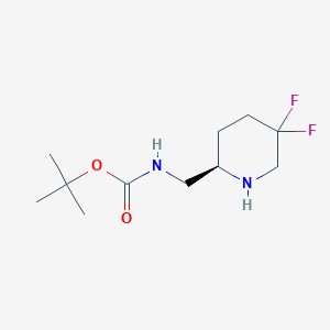 tert-butyl N-[[(2R)-5,5-difluoropiperidin-2-yl]methyl]carbamate CAS 1638744-23-6