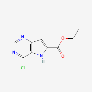 ethyl 4-chloro-5H-pyrrolo[3,2-d]pyrimidine-6-carboxylate CAS 1638760-02-7