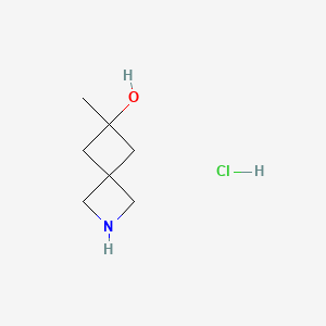 6-methyl-2-azaspiro[3.3]heptan-6-ol;hydrochloride CAS 1638765-02-2