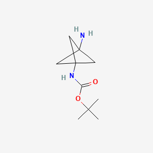 tert-butyl N-(3-amino-1-bicyclo[1.1.1]pentanyl)carbamate CAS 1638767-25-5