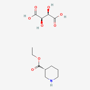 (2R,3R)-2,3-dihydroxybutanedioic acid;ethyl (3R)-piperidine-3-carboxylate CAS 167392-57-6
