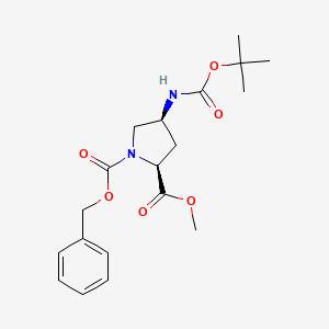 1-O-benzyl 2-O-methyl (2S,4S)-4-[(2-methylpropan-2-yl)oxycarbonylamino]pyrrolidine-1,2-dicarboxylate CAS 168263-80-7
