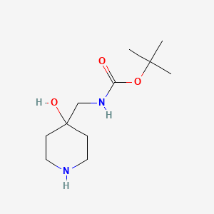 tert-butyl N-[(4-hydroxypiperidin-4-yl)methyl]carbamate CAS 177948-02-6