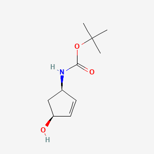 tert-butyl N-[(1R,4S)-4-hydroxycyclopent-2-en-1-yl]carbamate CAS 178152-48-2