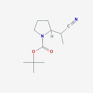 tert-butyl 2-(1-cyanoethyl)pyrrolidine-1-carboxylate CAS 1781740-66-6