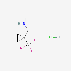 [1-(trifluoromethyl)cyclopropyl]methanamine;hydrochloride CAS 1783418-59-6