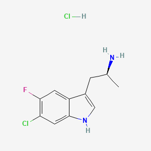 (2S)-1-(6-chloro-5-fluoro-1H-indol-3-yl)propan-2-amine;hydrochloride CAS 1788036-24-7